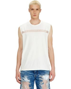 DIESEL Tank Top With For Successful Loving Logo - White