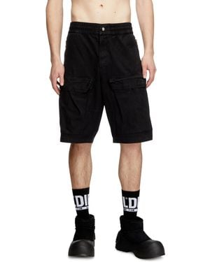 DIESEL Short con tasche in cotone biologico - Nero