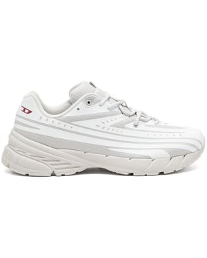 DIESEL D-Airspeed Low-Sneaker in ripstop coated a righe - Bianco