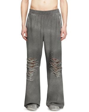 DIESEL Track Pants With Distressed Front - グレー