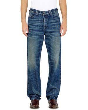 DIESEL Regular Jeans High Waist 1991 D-Voeed, Dark, Button Fly - Blue