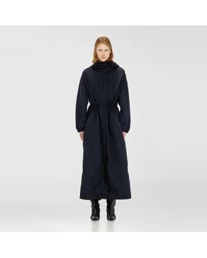 DIESEL Gabardina De Nailon Con Capucha Desmontable - Azul