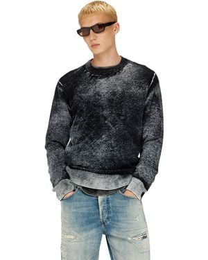 DIESEL Pullover Mit Verblasstem Rückendruck - Grau