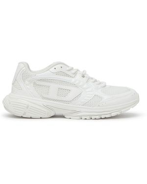 DIESEL S-Pro-V-Dense-Monochrome Mesh Trainers With Oval D Logo - White