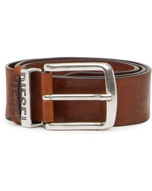 DIESEL Belt With Contrast Loops - Brown
