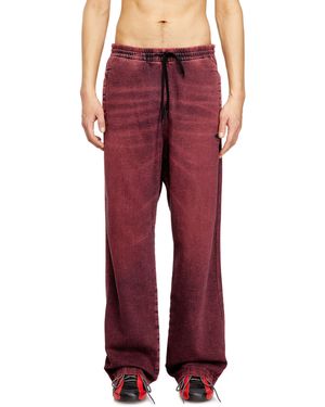 DIESEL Relaxed D-Martyans Track Denim - Red