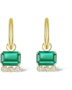 Dinny Hall Betony Emerald & Lab-Created Diamond Drop Earrings - Green