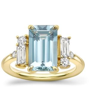 Dinny Hall Charli Aquamarine & Lab-Created Diamond Ring - Blue