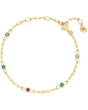 Dinny Hall Gemstone Paperclip Chain Bracelet - Metallic