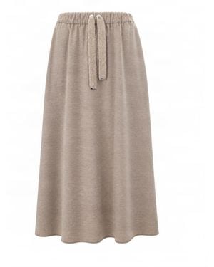 Herno Gonna Flanella Chantilly - Marrone