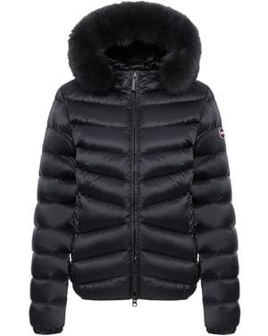 Colmar Piumino Con Pelliccia - Black