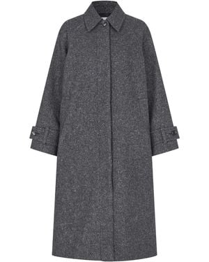 Samsøe & Samsøe Cappotto Saalma Dark Melange - Gray