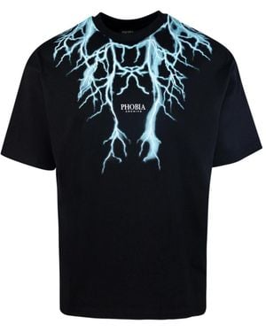 PHOBIA ARCHIVE T-Shirt Lightning Azzurro - Black