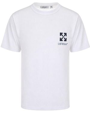 Off-White c/o Virgil Abloh Cotton Arrow Lettering T-Shirt - White