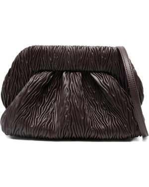 THEMOIRÈ Borsa Bios Medium Arricciata Chocolate Plum - Black