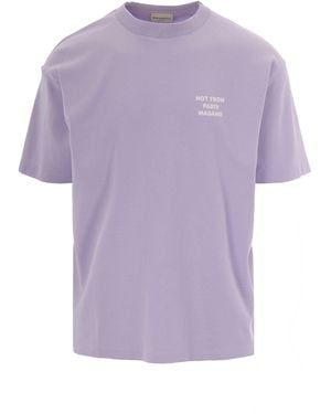 Drole de Monsieur T-Shirt Slogan Lavander - Purple