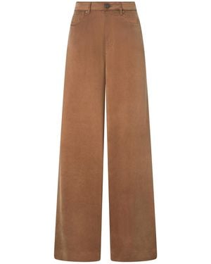 Pinko Pantalone Twill Marrone Caffè Liquoroso - Natural