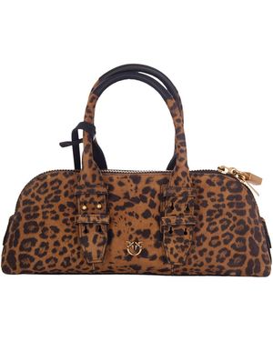 Pinko Borsa Bowling Escape Bag Maculata - Brown
