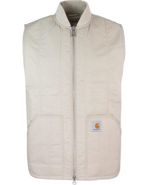 Carhartt Giubbino Smanicato Lachlan Liner Fleur De Sel - Bianco