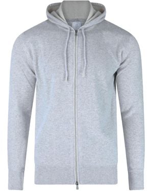 Eleventy Hooded Jumper Full-Zip Cashmere - Blue