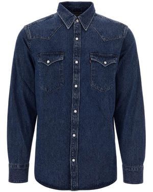 Levi's Camicia Western Denim Blu - Blue