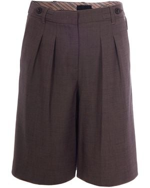Liu Jo Pepe Melange Bermuda Shorts - Purple