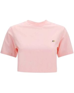 Fiorucci T-Shirt Angel Patch Cropped - Pink
