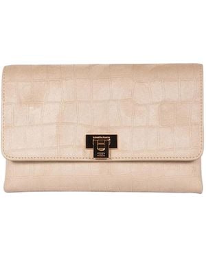 Elisabetta Franchi Borsa Tracolla Suede Vaniglia - Natural