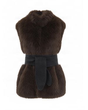 Liu Jo Gilet Ecopelliccia Umber - Black