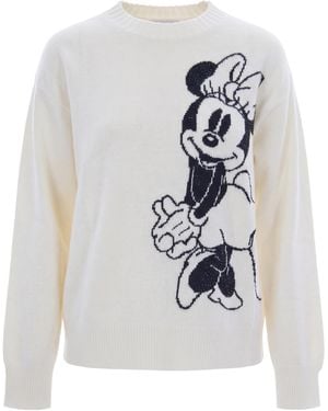 Liu Jo Maglia Jcquard Mrs Mouse Bianca - White