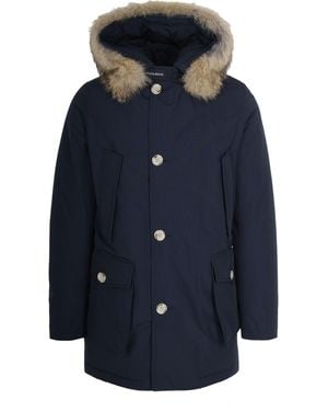 Woolrich Parka Arctic Con Pelliccia Removibile Blu - Blue