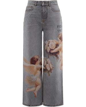 Fiorucci Jeans Baggy Angeli Bouquet - Gray