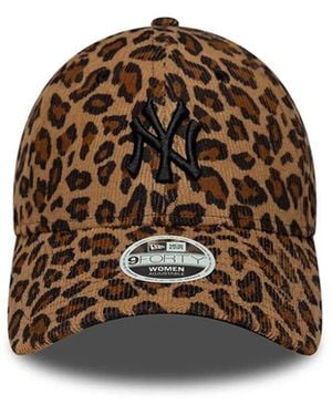 KTZ Cappellino 9Forty Ny Yankees Leopard Cord - Brown
