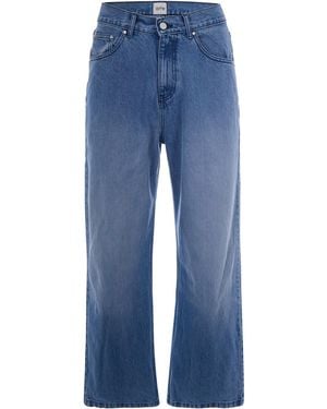 Arte' Jeans Circle Logo Denim Bleach - Blue