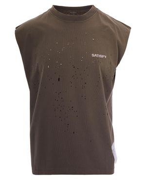 Satisfy T-Shirt Mothtechmuscle Sun Bleached Falcon - Brown