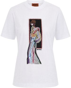Missoni Graphic Crew Neck T-Shirt - White