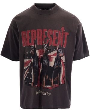 Represent T-Shirt Dream On Tour Sun Fade - Black