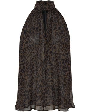 ROTATE BIRGER CHRISTENSEN Top Halterneck Bow Molé - Black