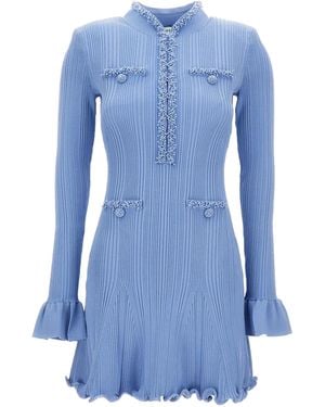 Self-Portrait Short Dress - Blue