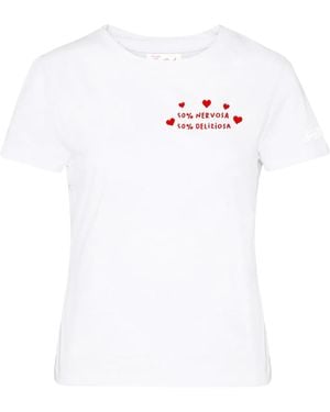 Mc2 Saint Barth T-Shirt Bianca 50% Nervosa 50% Deliziosa - White