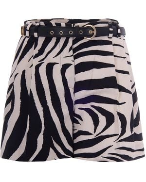 Max Mara Shorts Animalier Nero - Black