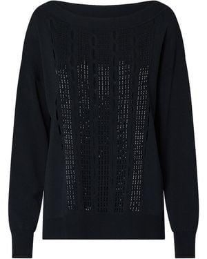 Liu Jo Maglia Con Fronte Traforato Nero - Blue