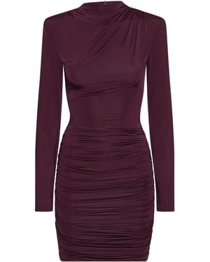 ROTATE BIRGER CHRISTENSEN Mini Abito Drapey Winetasting - Purple