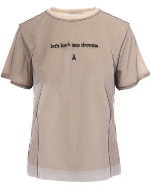 Patrizia Pepe T-Shirt Double Layer Warm Ivory - Natural