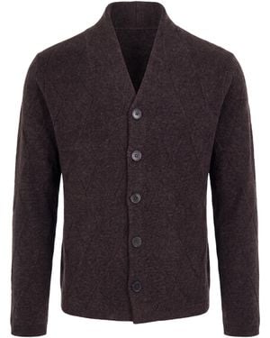 Emporio Armani Shawl Collar Button-Front Cardigan - Blue