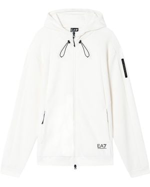 EA7 Felpa Cappuccio Sugar - White