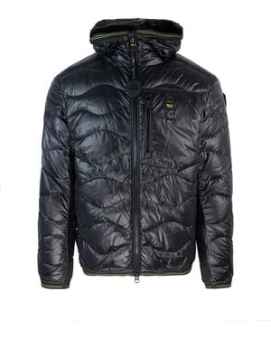 Blauer Piumino Con Cappuccio Wave Nero - Blue
