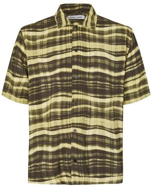 Samsøe & Samsøe Camicia Saayo X Wavy Check - Green