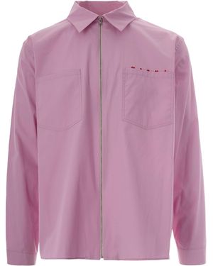 Marni Zip-Up Shirt - Purple