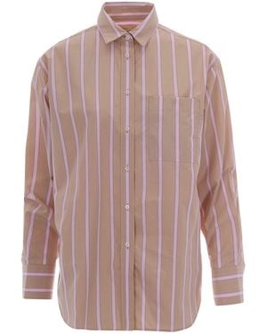 Lacoste Camicia Popeline Lionne Albizia - Pink